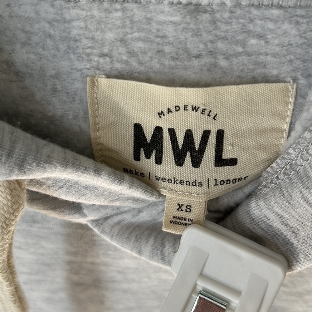 Madewell MWL superbrushed easygoing hoodie XS - Picture 3 of 4